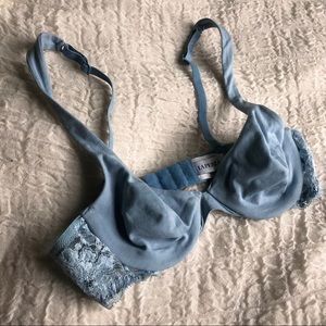 La Perla dusty baby blue lace underwire bra